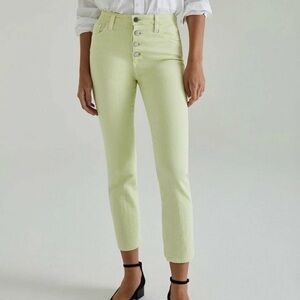 AG Adriano Goldschmied Isabelle Button Up High Rise Straight Crop Jeans NWT 26